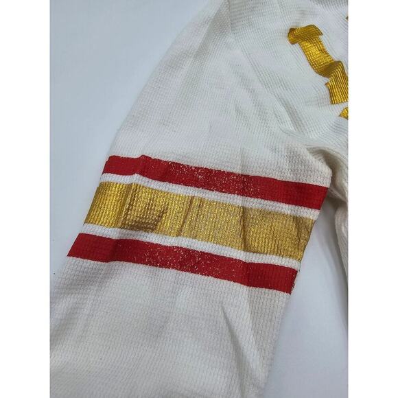 Victoria's Secret Pink 5th & Ocean Women's M KC Chiefs White Waffle Bling Shirt - Picture 12 of 13